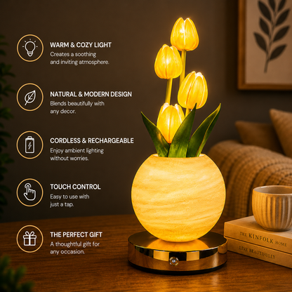 Rechargeable LED Tulip Table Lamp
